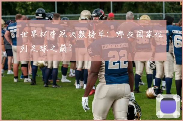 世界杯夺冠次数榜单：哪些国家位列足球之巅？