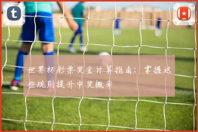 世界杯彩票奖金计算指南：掌握这些规则提升中奖概率